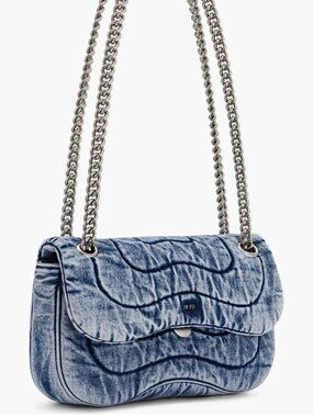 JW PEI Tina Quilted Denim Convertible Crossbody Bag